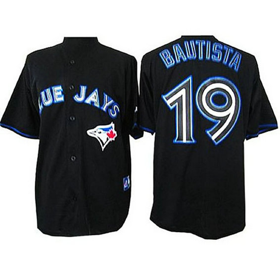 Toronto Blue Jays #19 Jose Bautista Black Fashion Jersey Toronto Blue Jays #19 Jose Bautista Black Fashion Jersey