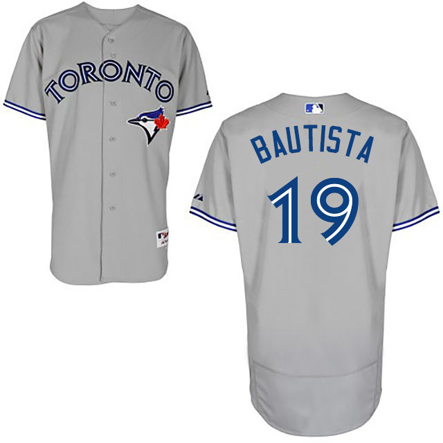 Toronto Blue Jays Jose Bautista #19 Grey Flexbase Authentic Collection Jersey Toronto Blue Jays Jose Bautista #19 Grey Flexbase Authentic Collection Jersey