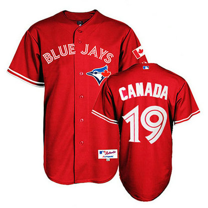 Toronto Blue Jays #19 Jose Bautista Red 2013 Canada Day Jersey Toronto Blue Jays #19 Jose Bautista Red 2013 Canada Day Jersey