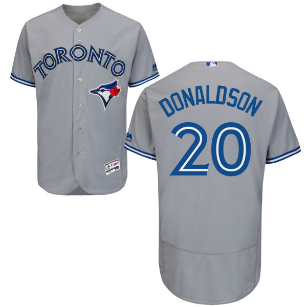 Toronto Blue Jays Josh Donaldson #20 Grey Flexbase Authentic Collection Jersey