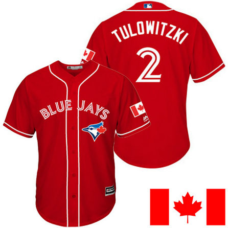 Toronto Blue Jays Troy Tulowitzki #2 2016 Canada Day Red Cool Base Jersey Toronto Blue Jays Troy Tulowitzki #2 2016 Canada Day Red Cool Base Jersey
