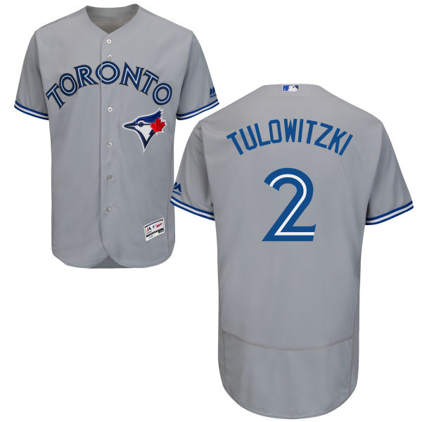 Toronto Blue Jays Troy Tulowitzki #2 Grey Flexbase Authentic Collection Jersey Toronto Blue Jays Troy Tulowitzki #2 Grey Flexbase Authentic Collection Jersey