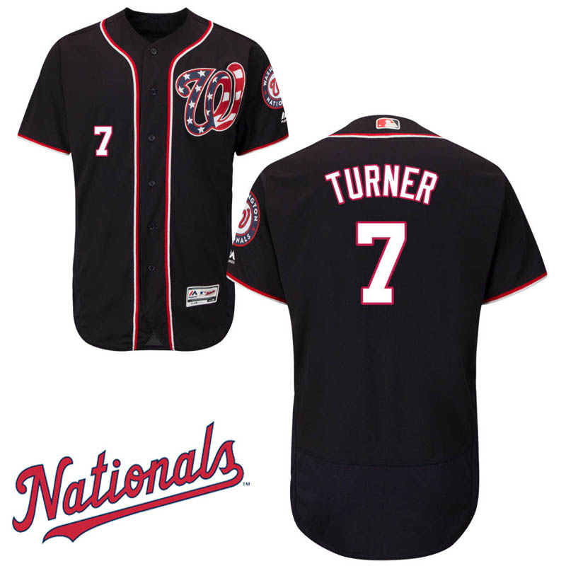 Trea Turner #7 Washington Nationals Alternate Navy Flex Base Jersey Trea Turner #7 Washington Nationals Alternate Navy Flex Base Jersey
