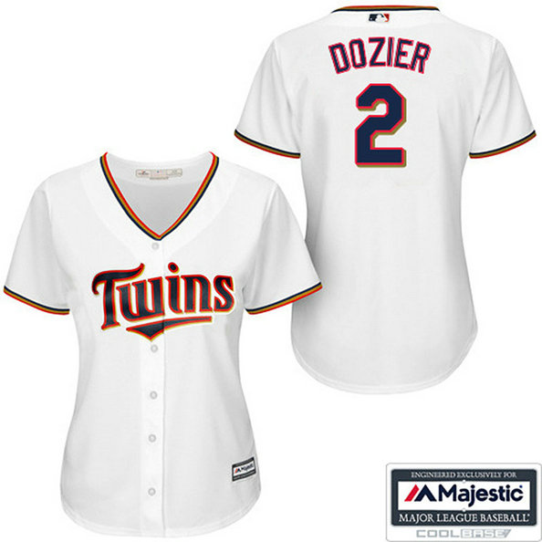 Minnesota Twins #2 Brian Dozier White Cool Base Home Jersey Minnesota Twins #2 Brian Dozier White Cool Base Home Jersey