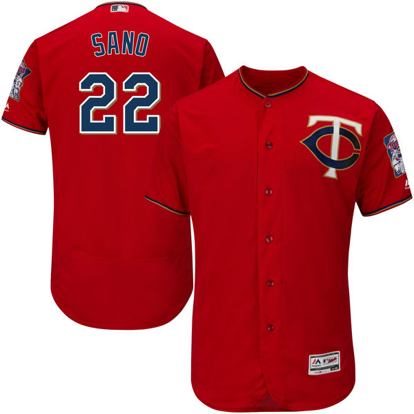Minnesota Twins #22 Miguel Sano Scarlet Cool Base Jersey