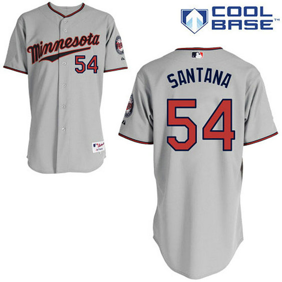 Minnesota Twins #54 Ervin Santana Authentic Grey Away Cool Base Jersey