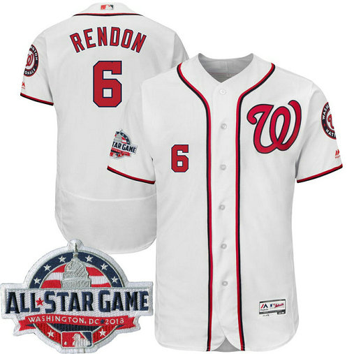 Washington Nationals #6 Anthony Rendon White 2018 All-Star Game Home Flex Base Player Jersey
