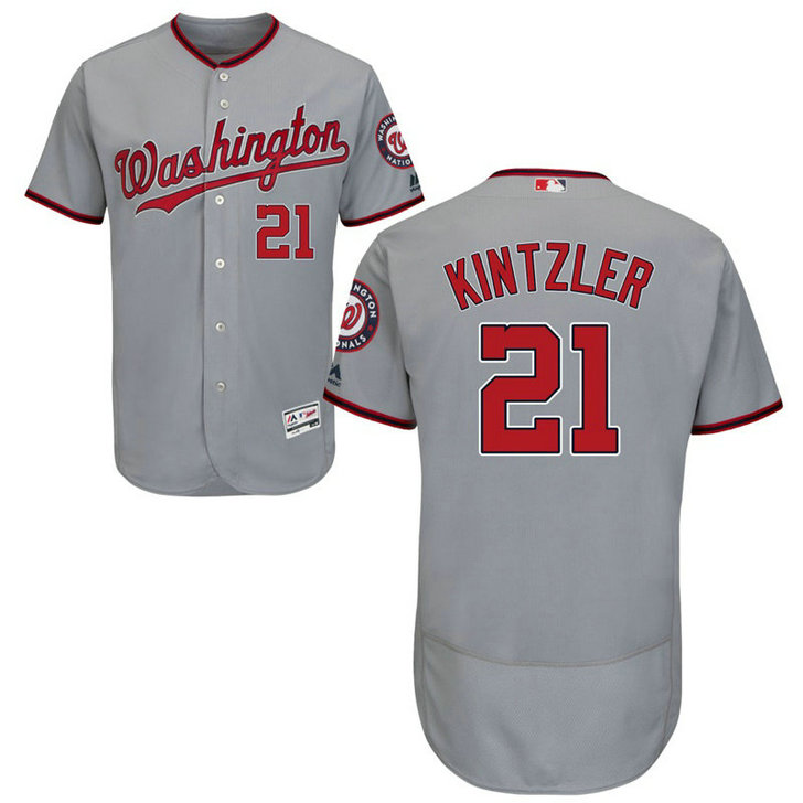 Washington Nationals Brandon Kintzler #21 Grey Road Flex Base Jersey Washington Nationals Brandon Kintzler #21 Grey Road Flex Base Jersey