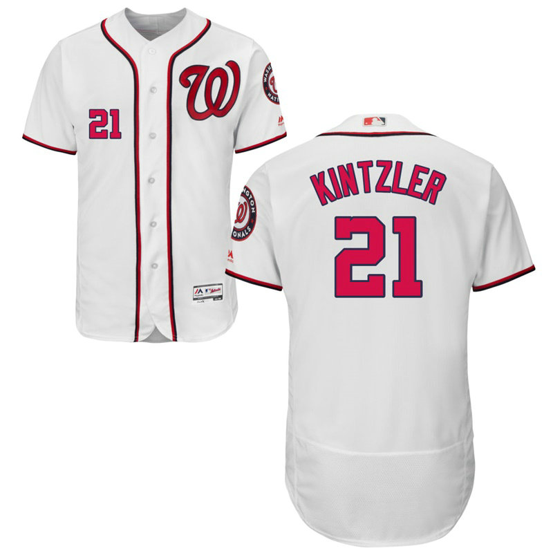 Washington Nationals Brandon Kintzler #21 White Home Flex Base Jersey Washington Nationals Brandon Kintzler #21 White Home Flex Base Jersey