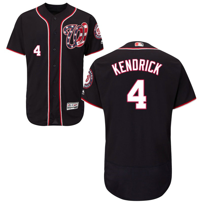 Washington Nationals Howie Kendrick #4 Navy Alternate Flex Base Jersey