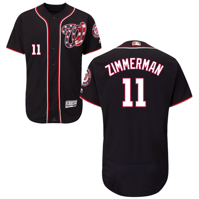 Washington Nationals Ryan Zimmerman #11 Navy Alternate Flex Base Jersey