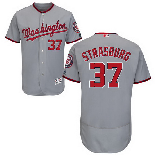 Washington Nationals Stephen Strasburg #37 Grey Flexbase Authentic Collection Jersey Washington Nationals Stephen Strasburg #37 Grey Flexbase Authentic Collection Jersey