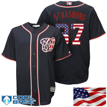 Washington Nationals #37 Stephen Strasburg Navy Stars & Stripes Official Cool Base Jersey Washington Nationals #37 Stephen Strasburg Navy Stars & Stripes Official Cool Base Jersey