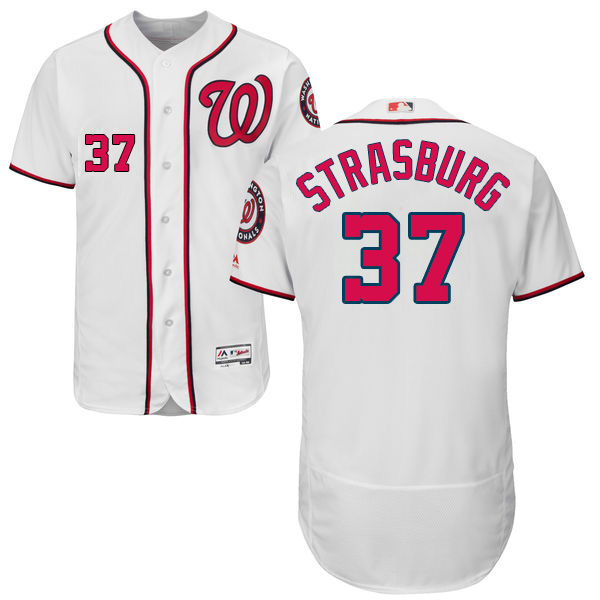 Washington Nationals Stephen Strasburg #37 White Authentic Collection Flexbase Jersey Washington Nationals Stephen Strasburg #37 White Authentic Collection Flexbase Jersey