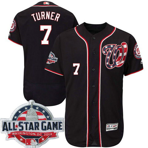 Washington Nationals #7 Trea Turner Navy 2018 All-Star Game Alternate Flex Base Player Jersey Washington Nationals #7 Trea Turner Navy 2018 All-Star Game Alternate Flex Base Player Jersey