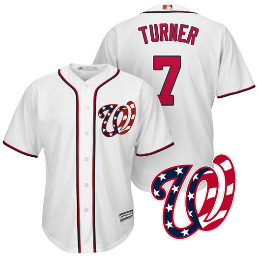 Washington Nationals Trea Turner #7 White 2017 Cool Base Jersey Washington Nationals Trea Turner #7 White 2017 Cool Base Jersey