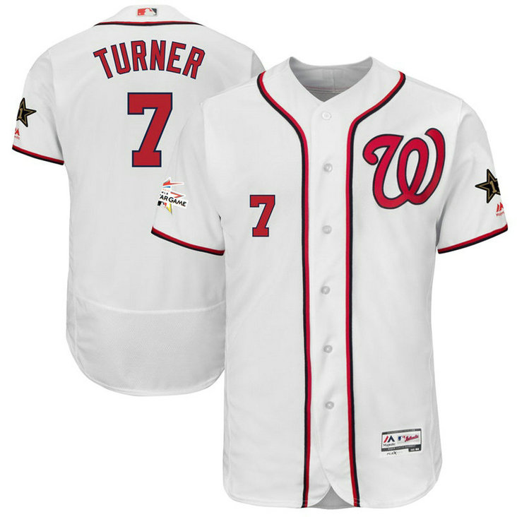 Washington Nationals Trea Turner #7 White 2017 All-Star Flex Base Jersey Washington Nationals Trea Turner #7 White 2017 All-Star Flex Base Jersey