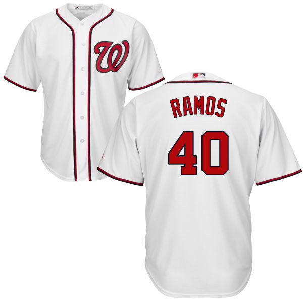 Washington Nationals Wilson Ramos #40 White Authentic Cool base Jersey Washington Nationals Wilson Ramos #40 White Authentic Cool base Jersey