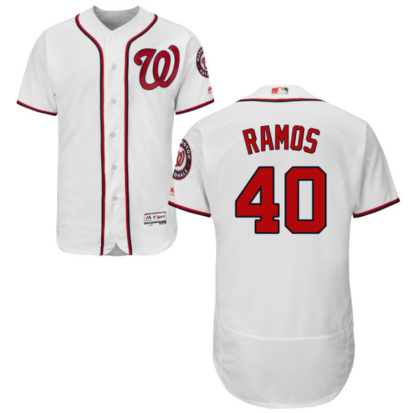 Washington Nationals Wilson Ramos #40 White Authentic Collection Flexbase Jersey Washington Nationals Wilson Ramos #40 White Authentic Collection Flexbase Jersey