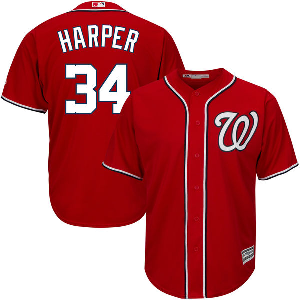 Washington Nationals #34 Bryce Harpe White Official Cool Base Jersey Washington Nationals #34 Bryce Harpe White Official Cool Base Jersey