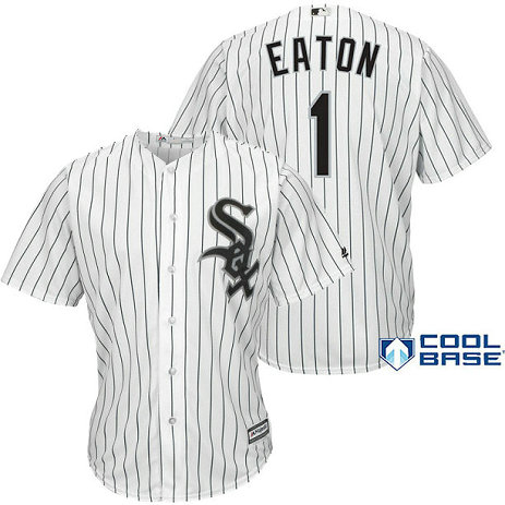 Chicago White Sox #1 Adam Eaton White Cool Base Jersey Chicago White Sox #1 Adam Eaton White Cool Base Jersey