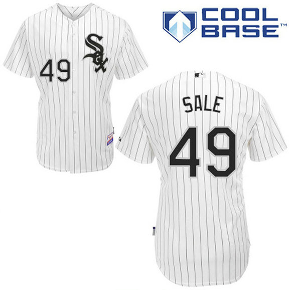 Chicago White Sox #49 Chris Sale Authentic White Home Cool Base Jersey
