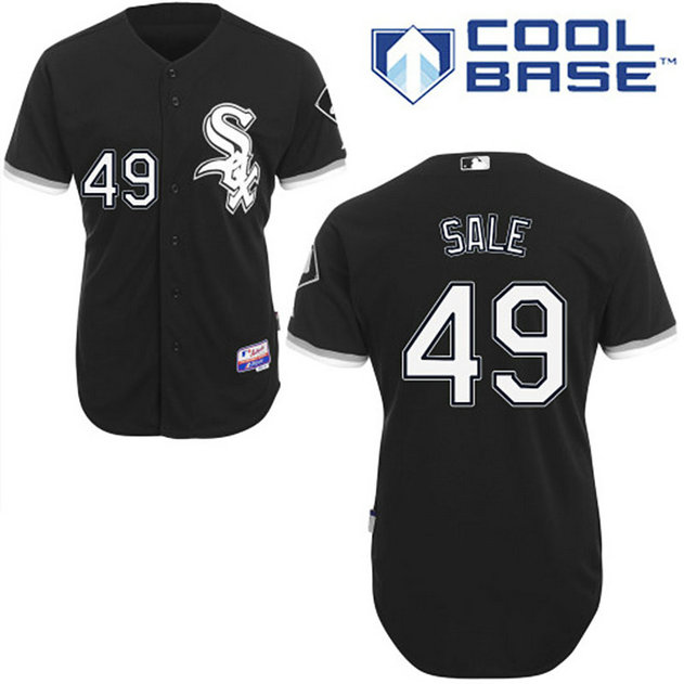 Chicago White Sox #49 Chris Sale Authentic Black Alternate Cool Base Jersey