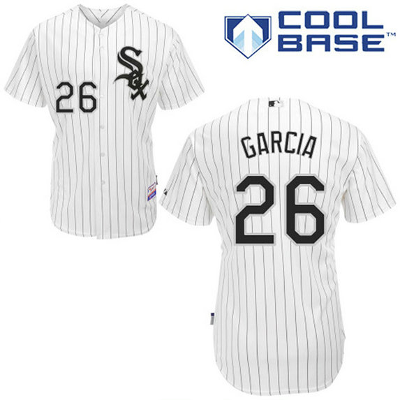 Chicago White Sox #26 Avisail Garcia Authentic White Home Cool Base Jersey