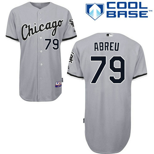 Chicago White Sox #79 Jose Abreu Authentic Grey Away Cool Base Jersey Chicago White Sox #79 Jose Abreu Authentic Grey Away Cool Base Jersey