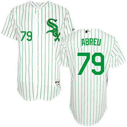 Chicago White Sox #79 Jose Abreu Authentic White St. Patrick's Day Jersey Chicago White Sox #79 Jose Abreu Authentic White St. Patrick's Day Jersey
