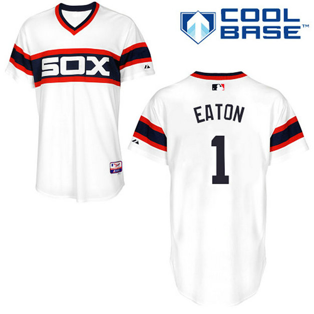 Chicago White Sox #1 Adam Eaton Authentic White Alternate Cool Base Jersey Chicago White Sox #1 Adam Eaton Authentic White Alternate Cool Base Jersey