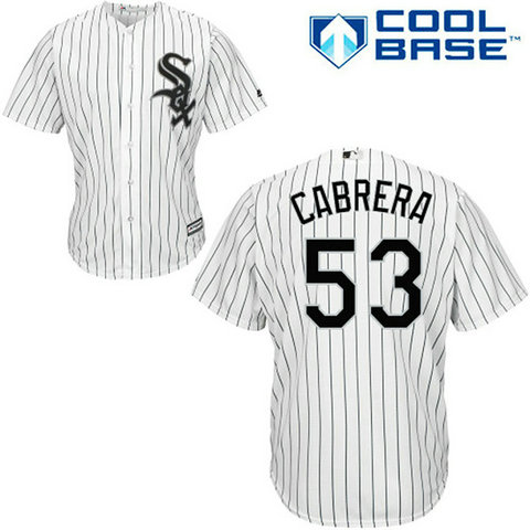 Chicago White Sox #53 Melky Cabrera Authentic White Home Cool Base Jersey