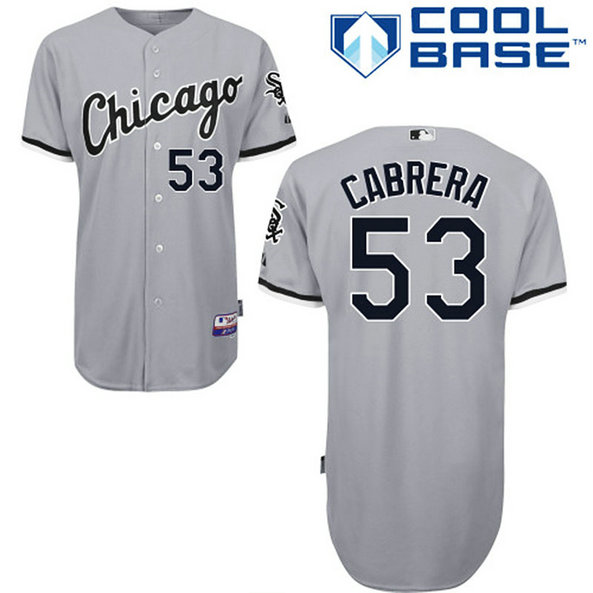 Chicago White Sox #53 Melky Cabrera Authentic Grey Away Cool Base Jersey
