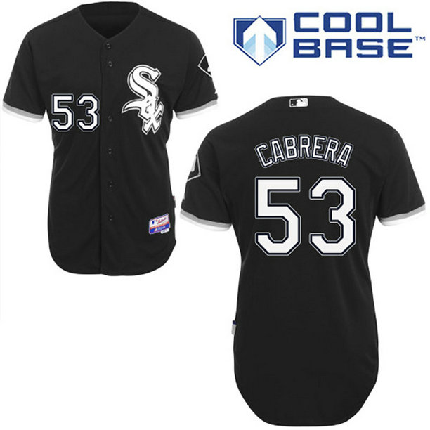 Chicago White Sox #53 Melky Cabrera Authentic Black Alternate Cool Base Jersey