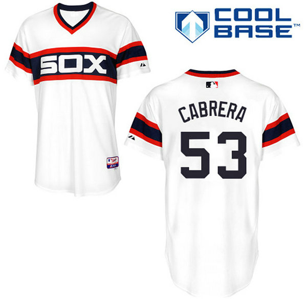 Chicago White Sox #53 Melky Cabrera Authentic White Alternate Cool Base Jersey
