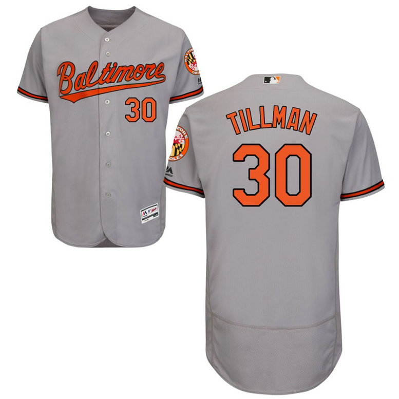 Baltimore Orioles Chris Tillman #30 Road Grey Authentic Collection Flex Base Jersey Baltimore Orioles Chris Tillman #30 Road Grey Authentic Collection Flex Base Jersey