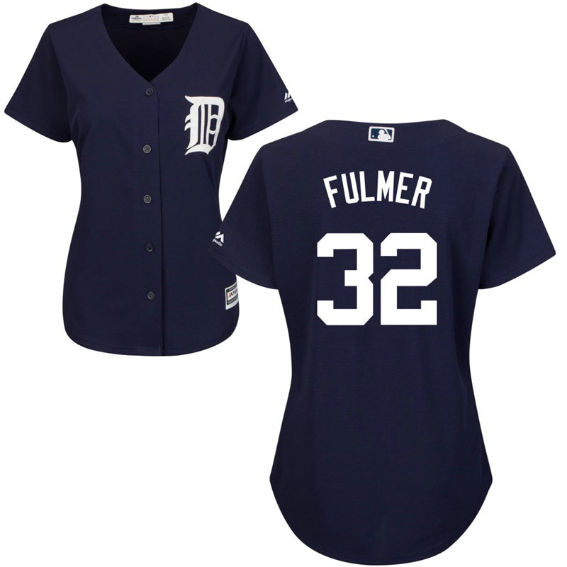 Women - Detroit Tigers Michael Fulmer #32 Alternate Navy Cool Base Jersey Women - Detroit Tigers Michael Fulmer #32 Alternate Navy Cool Base Jersey