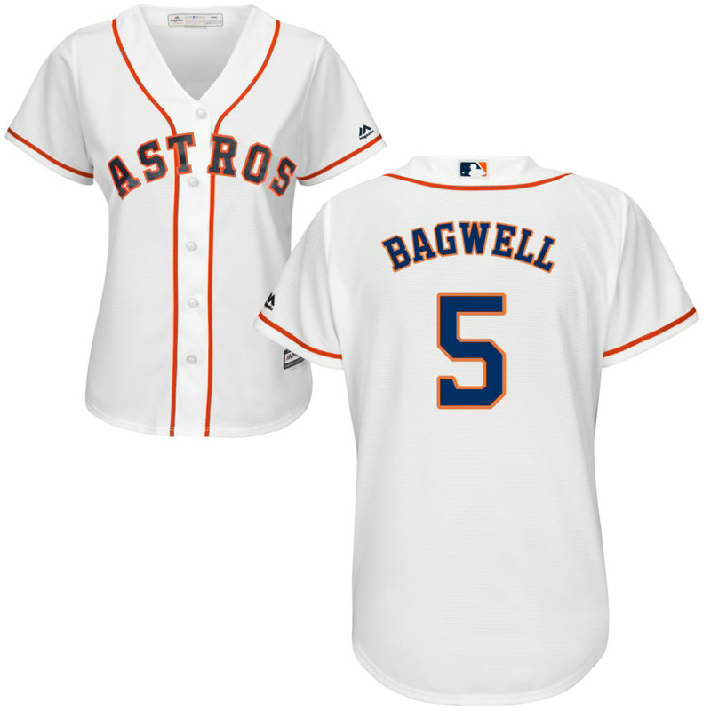 Women - Houston Astros Jeff Bagwell #5 Home White Cool Base Jersey Women - Houston Astros Jeff Bagwell #5 Home White Cool Base Jersey