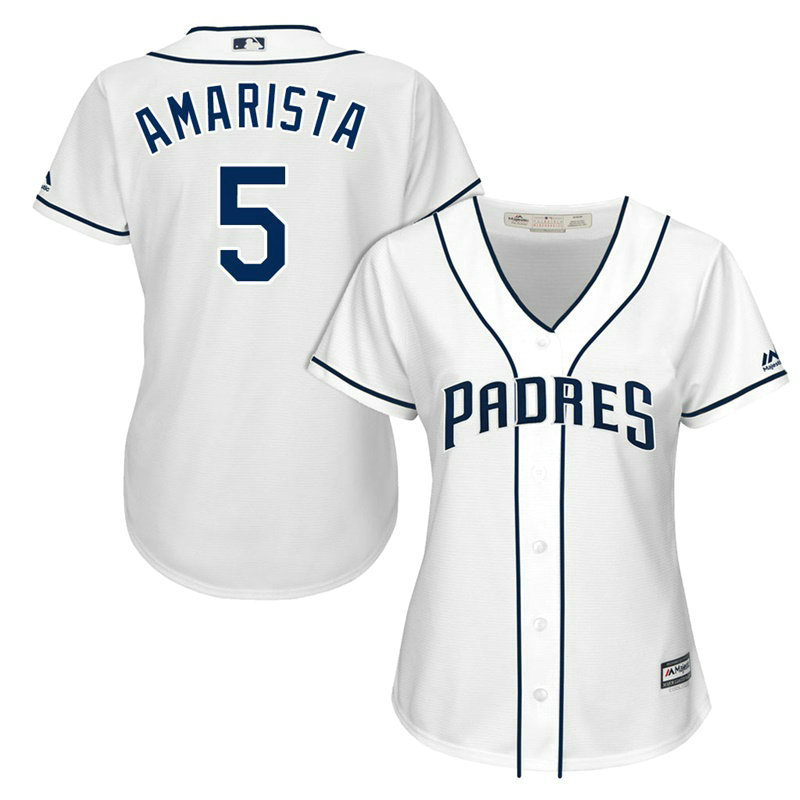 Women - San Diego Padres Alexi Amarista #5 2017 Home White Cool Base Jersey Women - San Diego Padres Alexi Amarista #5 2017 Home White Cool Base Jersey