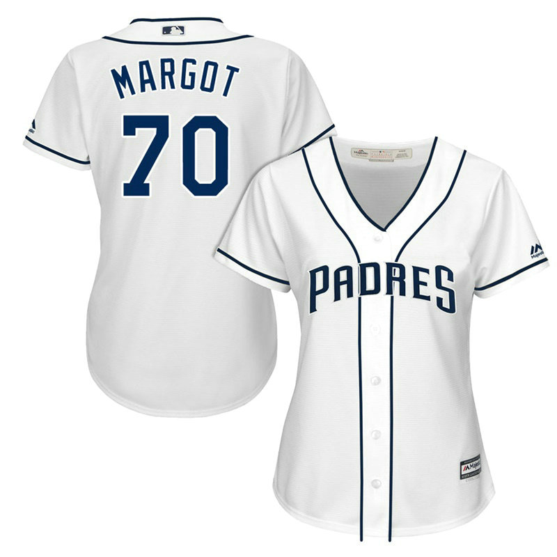 Women - San Diego Padres Manuel Margot #70 2017 Home White Cool Base Jersey