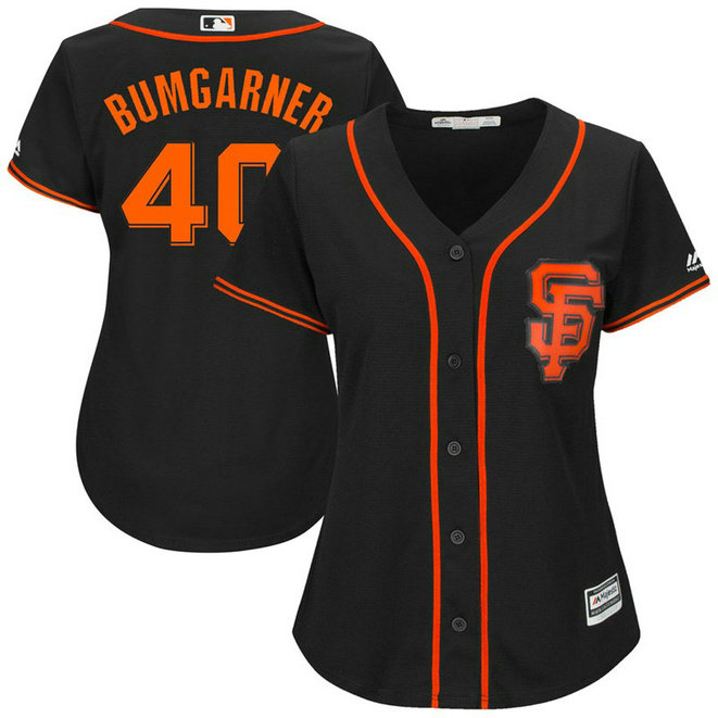 Women - San Francisco Giants Madison Bumgarner #40 2017 Alternate Black Cool Base Jersey Women - San Francisco Giants Madison Bumgarner #40 2017 Alternate Black Cool Base Jersey