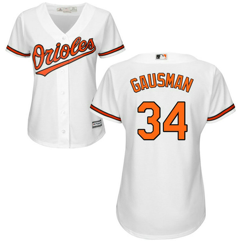 Women - Baltimore Orioles #34 Kevin Gausman Home White Cool Base Jersey