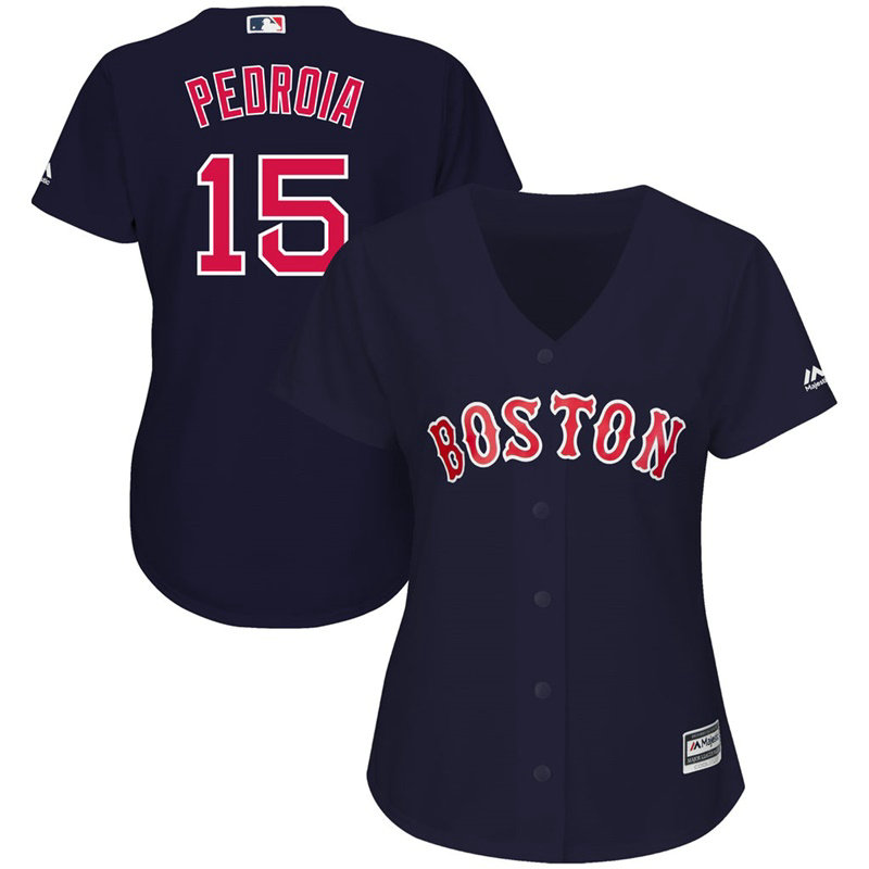 Women - Boston Red Sox #15 Dustin Pedroia Replica Alternate Navy Cool Base Jersey Women - Boston Red Sox #15 Dustin Pedroia Replica Alternate Navy Cool Base Jersey