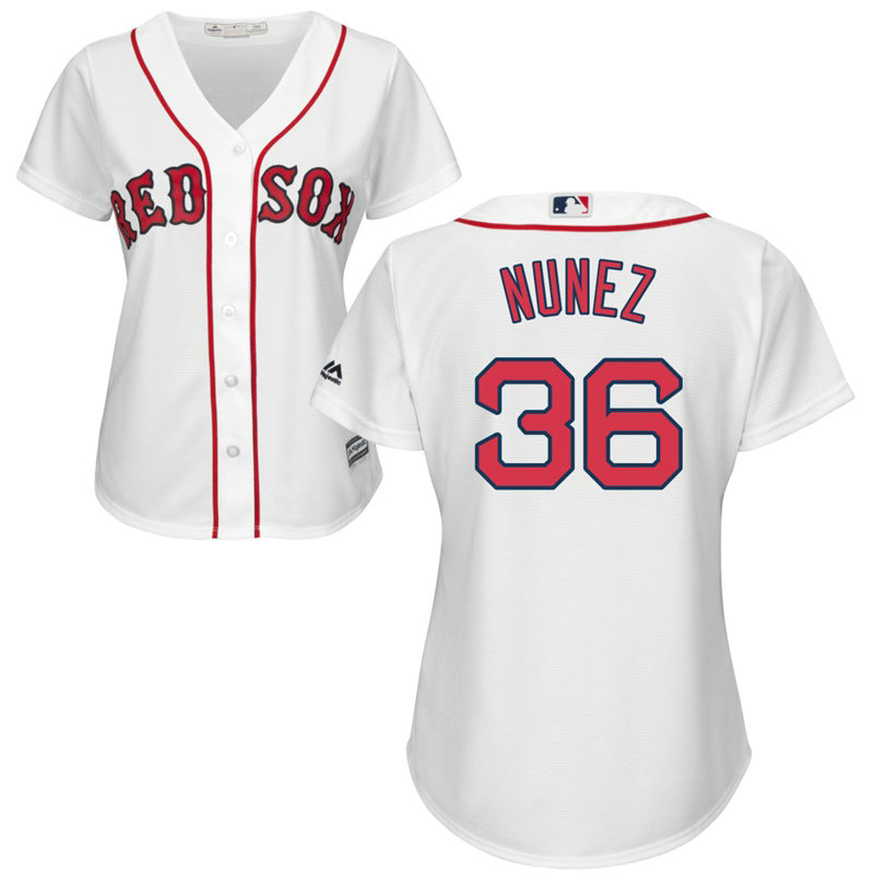 Women - Boston Red Sox #36 Eduardo Nunez Home White Cool Base Jersey Women - Boston Red Sox #36 Eduardo Nunez Home White Cool Base Jersey