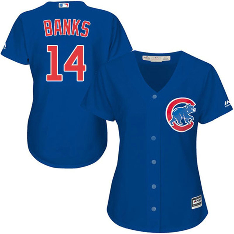 Women - Ernie Banks #14 Chicago Cubs Authentic Alternate Royal Cool Base Jersey Women - Ernie Banks #14 Chicago Cubs Authentic Alternate Royal Cool Base Jersey