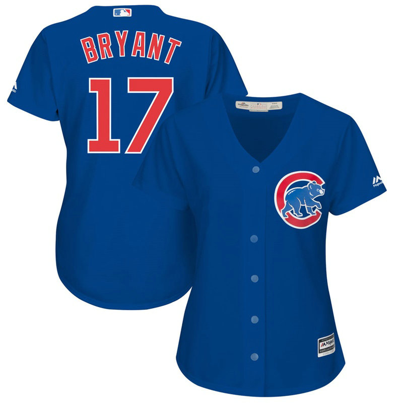 Women - Chicago Cubs #17 Kris Bryant Alternate Royal Cool Base Jersey Women - Chicago Cubs #17 Kris Bryant Alternate Royal Cool Base Jersey