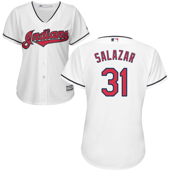 Women - Cleveland Indians Danny Salazar #31 White Authentic Cool base Jersey Women - Cleveland Indians Danny Salazar #31 White Authentic Cool base Jersey