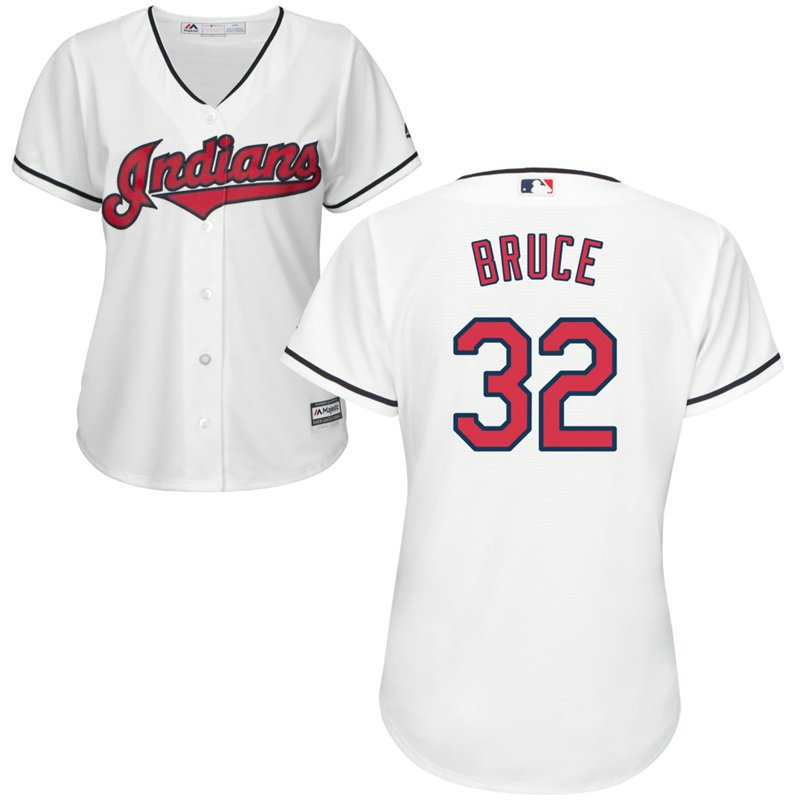 Women - Jay Bruce #32 Cleveland Indians Home White Cool Base Jersey Women - Jay Bruce #32 Cleveland Indians Home White Cool Base Jersey
