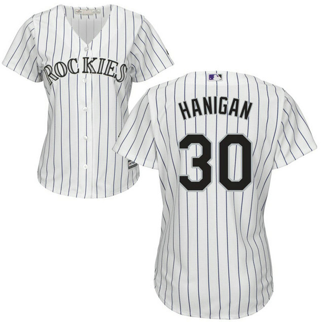Women - Colorado Rockies #30 Ryan Hanigan Home White Cool Base Jersey Women - Colorado Rockies #30 Ryan Hanigan Home White Cool Base Jersey