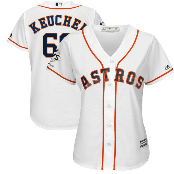 Women - Houston Astros Dallas Keuchel #60 White 2017 World Series Champions Patch Cool Base Jersey Women - Houston Astros Dallas Keuchel #60 White 2017 World Series Champions Patch Cool Base Jersey